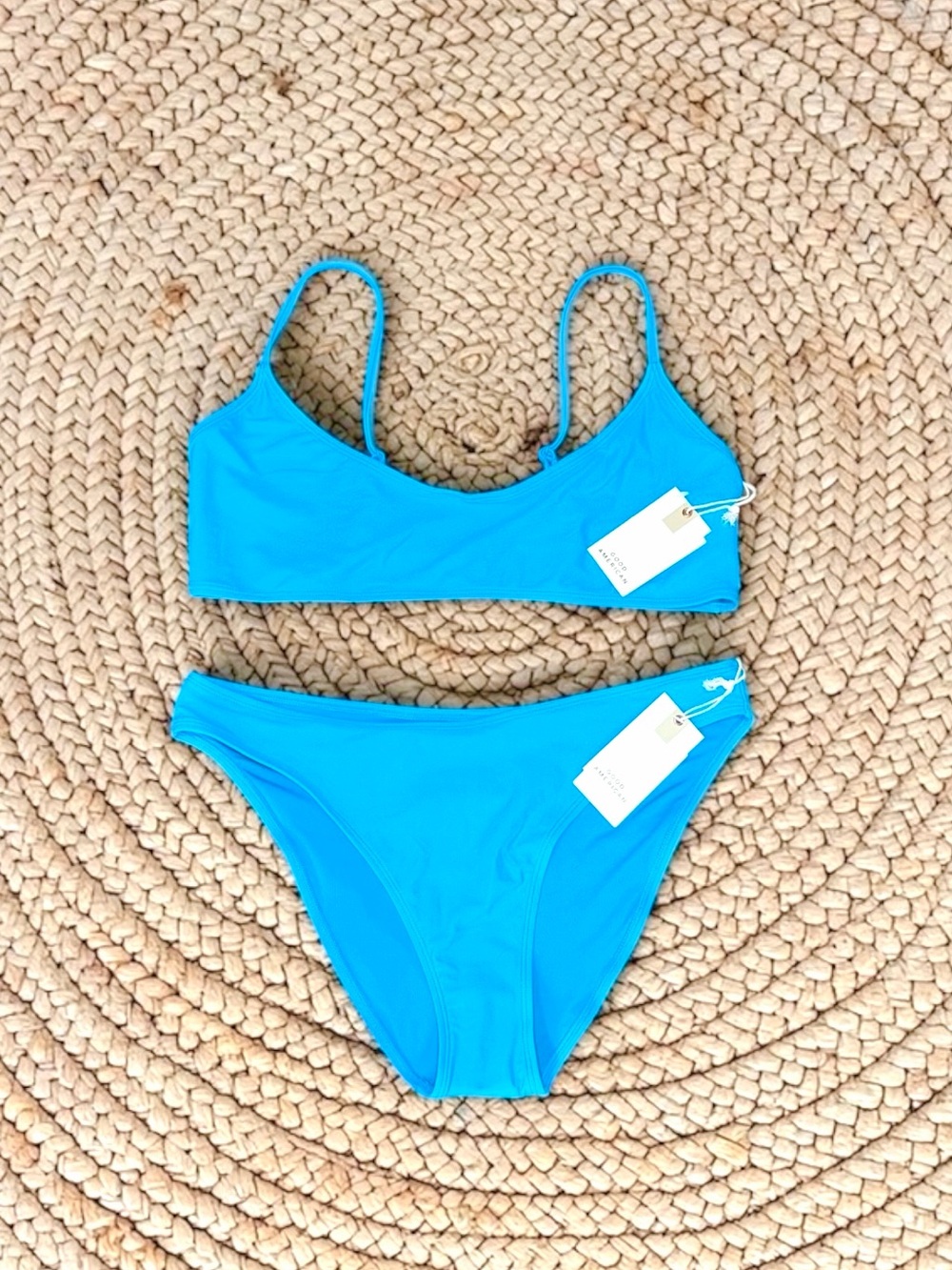 Good American NWT Vibrant Blue Scoop Neck Bikini